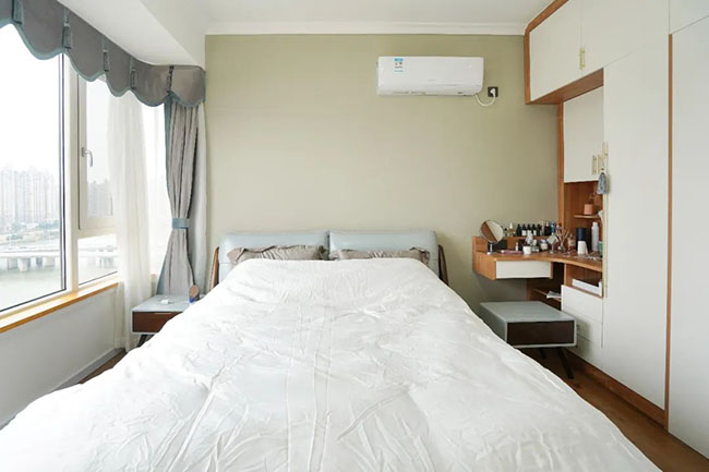 108㎡四居，打造室內(nèi)陽臺+休閑吧臺，體驗日系小清新生活